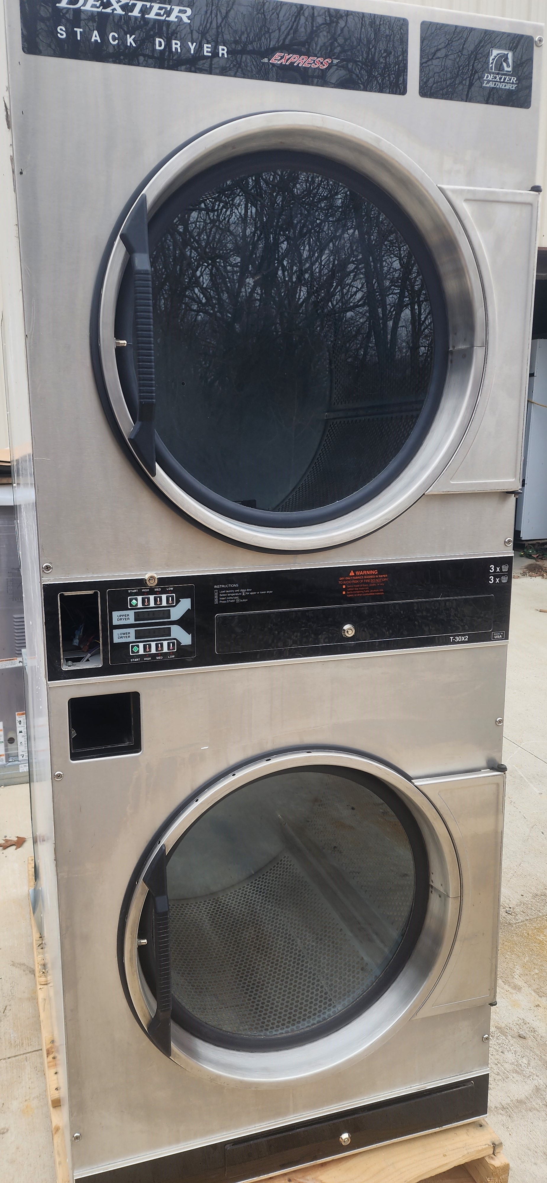 Dexter 30LB Stack Dryer, Coin Operated, Black Label